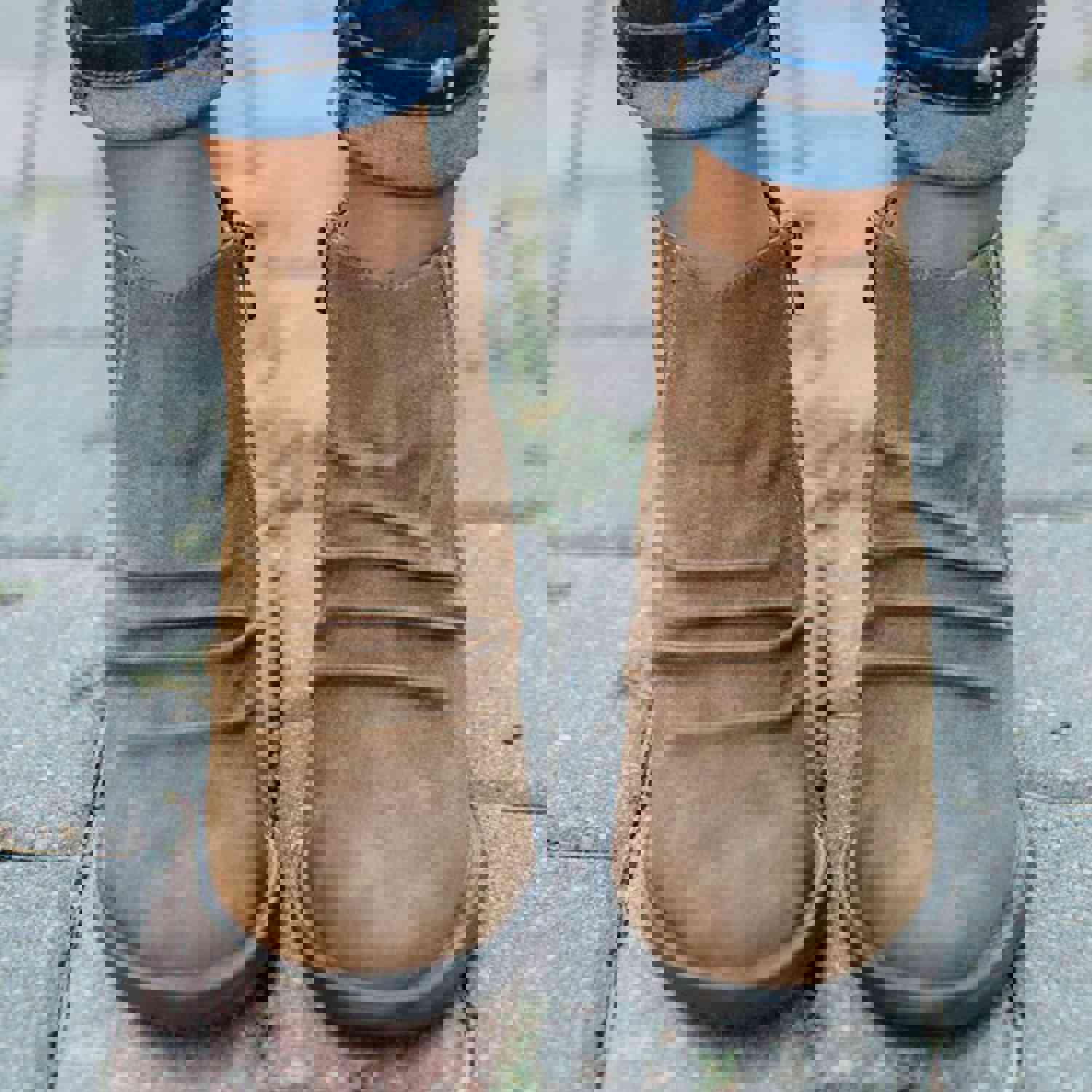 Women's Cowboy Boots - Embroidered Floral Ankle Boots with Pointed Toe