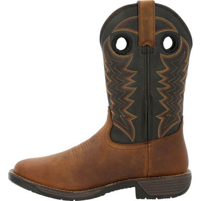 Men's Rocky Rugged Trail Steel Toe Waterproof Western Boot - Brown