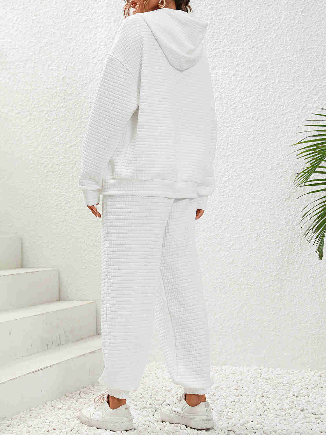 Textured Zip-Up Hooded Jacket for Men and Women