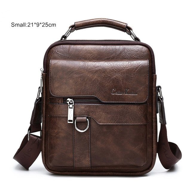 Celinv Koilm Luxury Men's Messenger Bag - Split Leather Crossbody Business Casual Shoulder Bag