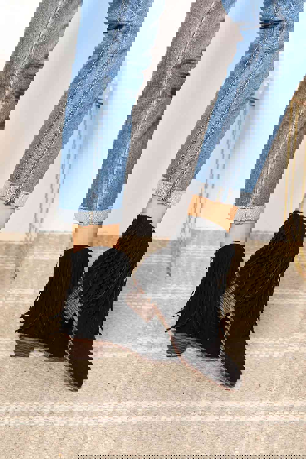 Legend Women's Fringe Cowboy Western Ankle Boots