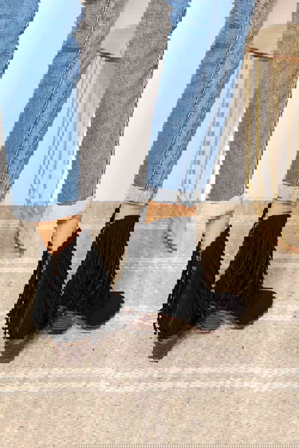 Legend Women's Fringe Cowboy Western Ankle Boots