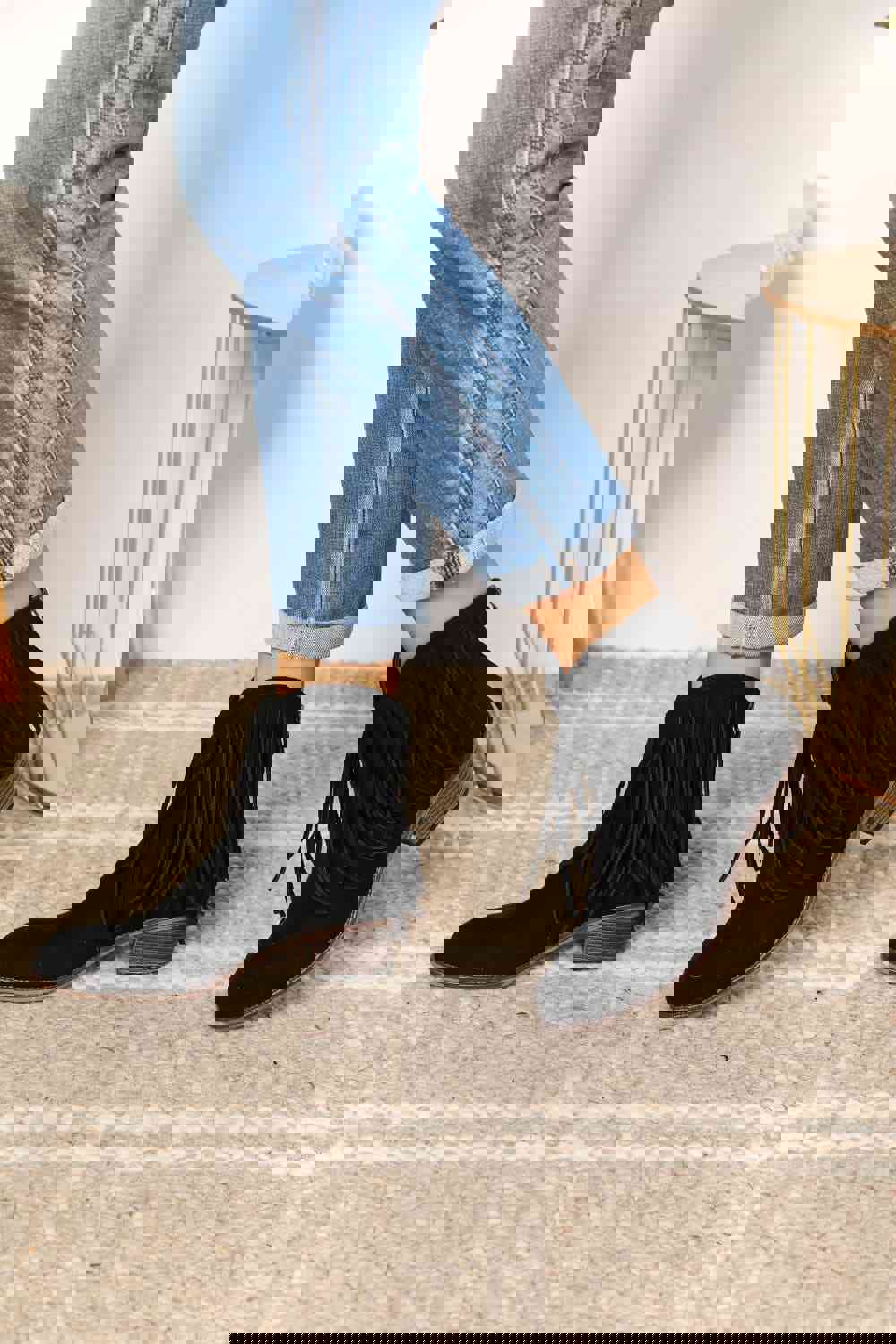 Legend Women's Fringe Cowboy Western Ankle Boots