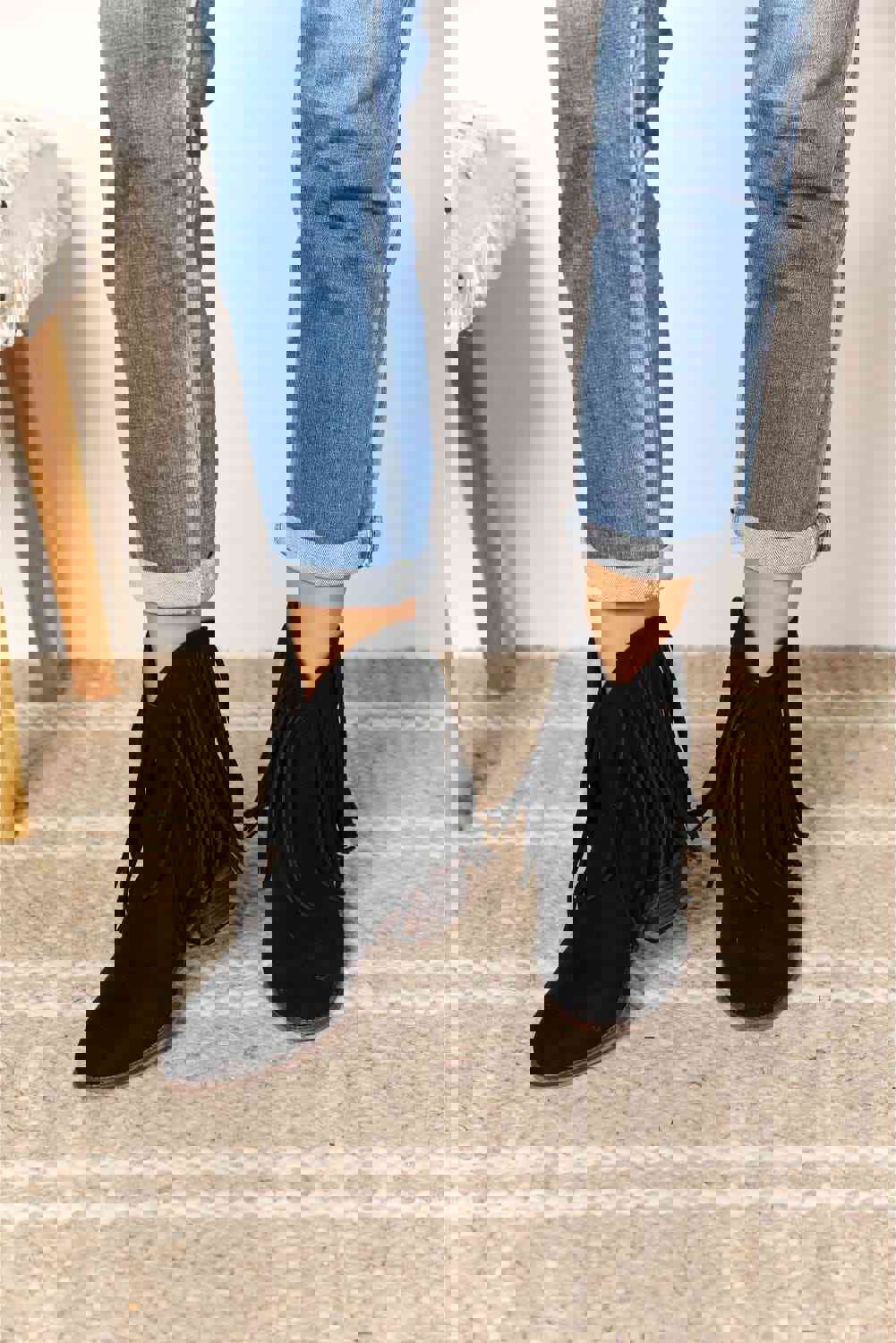 Legend Women's Fringe Cowboy Western Ankle Boots