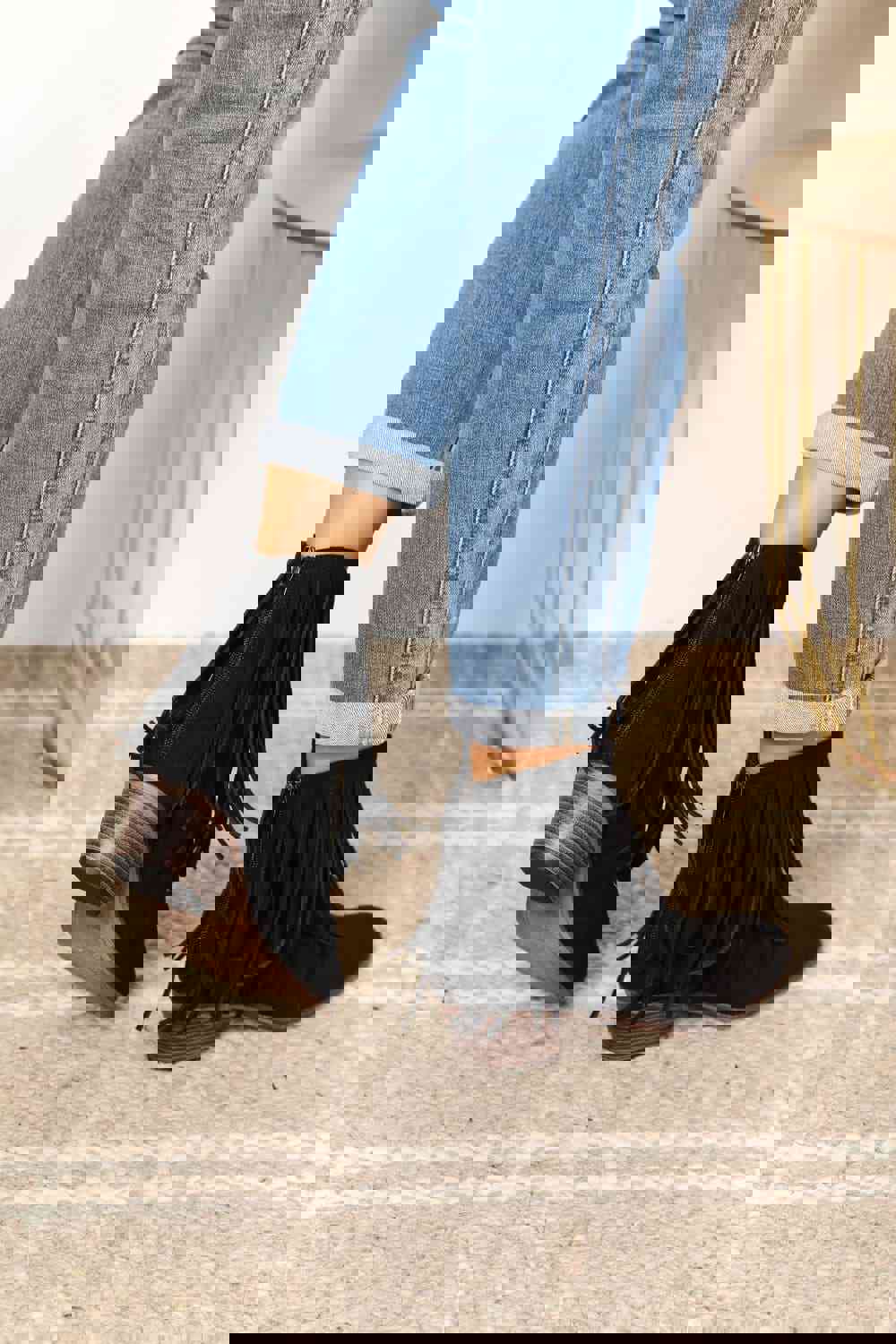 Legend Women's Fringe Cowboy Western Ankle Boots