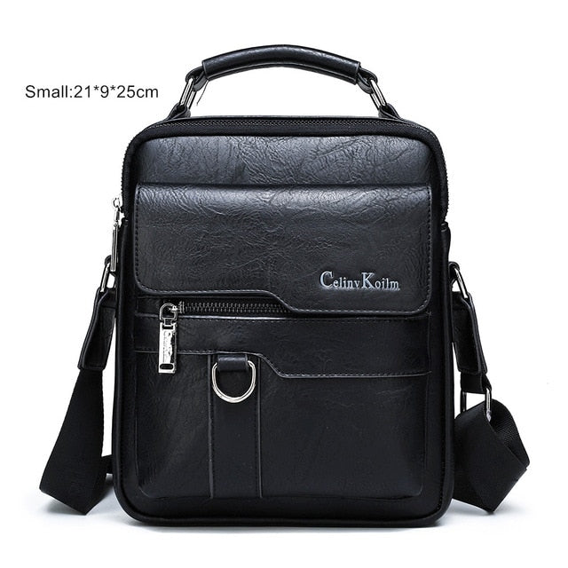 Celinv Koilm Luxury Men's Messenger Bag - Split Leather Crossbody Business Casual Shoulder Bag