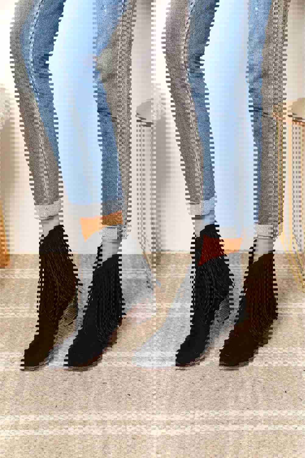 Legend Women's Fringe Cowboy Western Ankle Boots