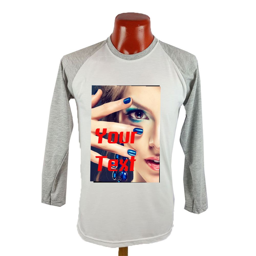 TKL2 Personalized Unisex Baseball Raglan Long Sleeve Longline T-Shirt
