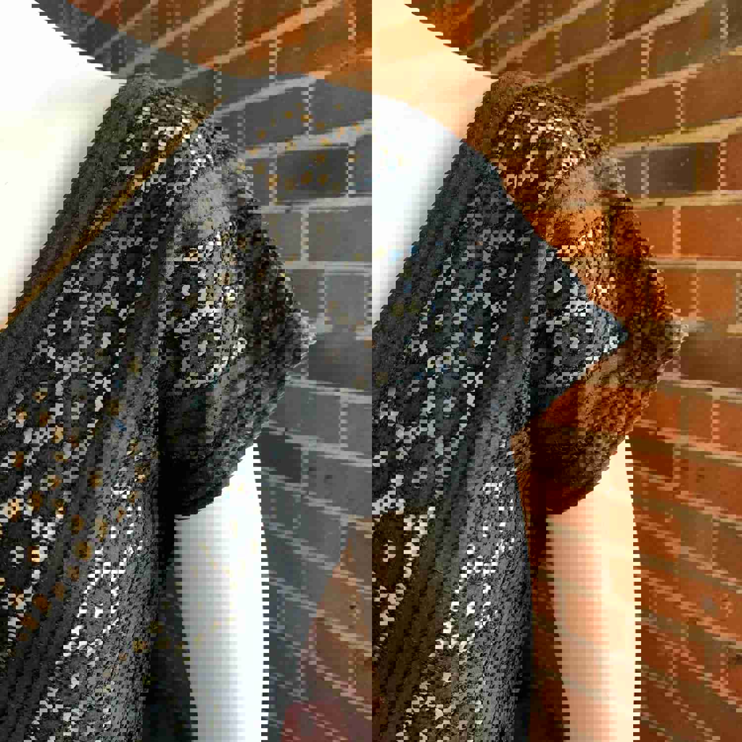 1950s Vintage Black Eyelet Dress