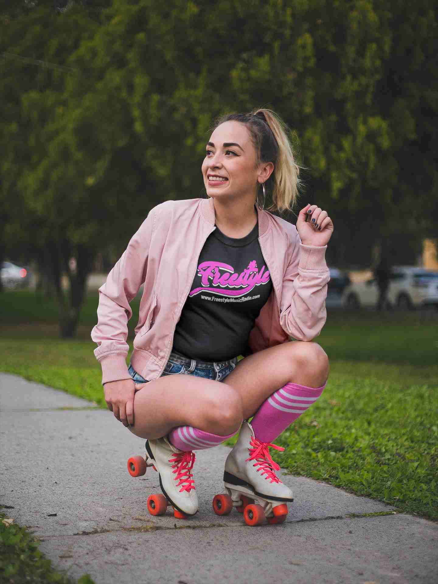 Official Freestyle Music Radio Women's Glitter Tee