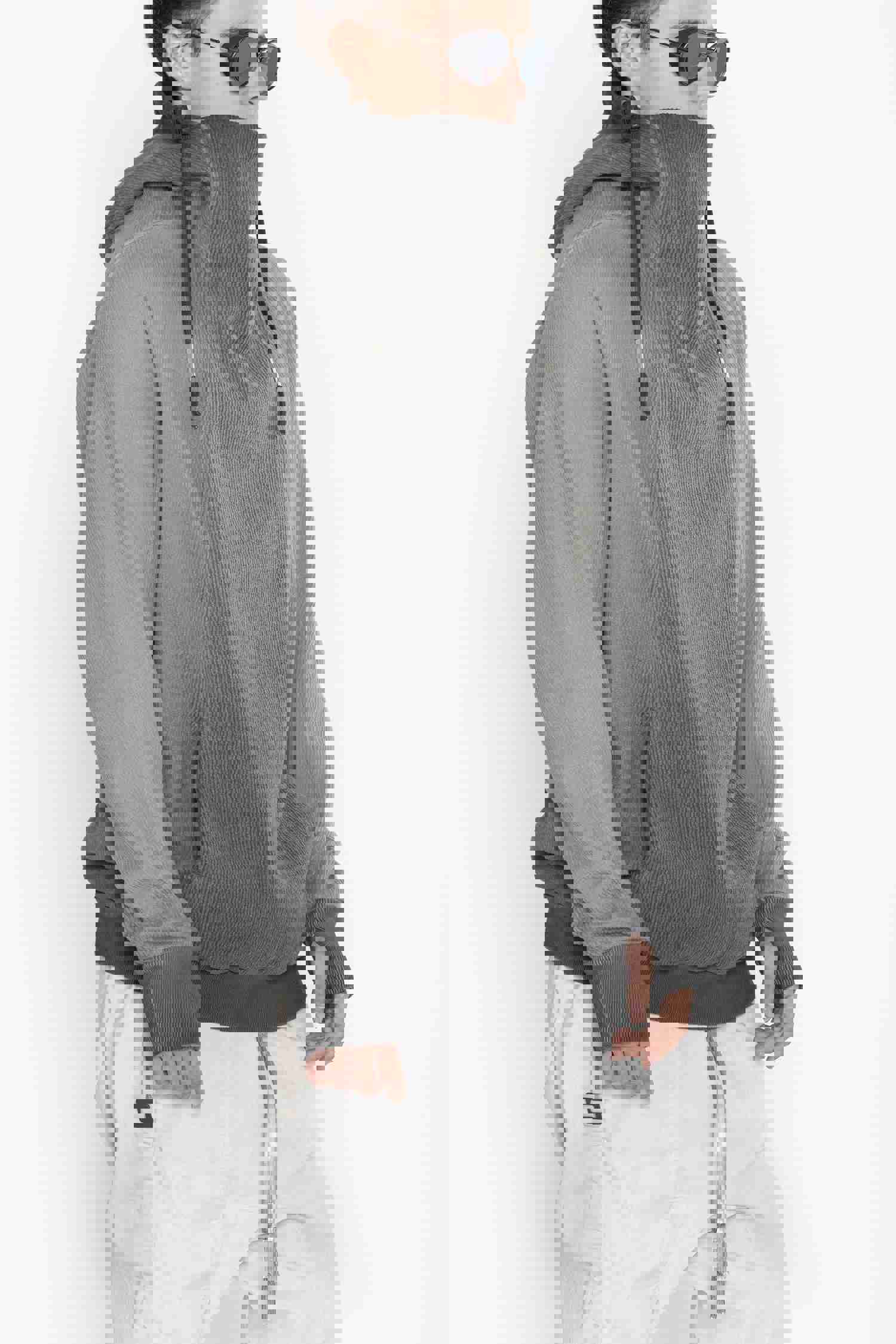 BORIS BIDJAN SABERI Dark Grey Hoodie - HOODY2 F099