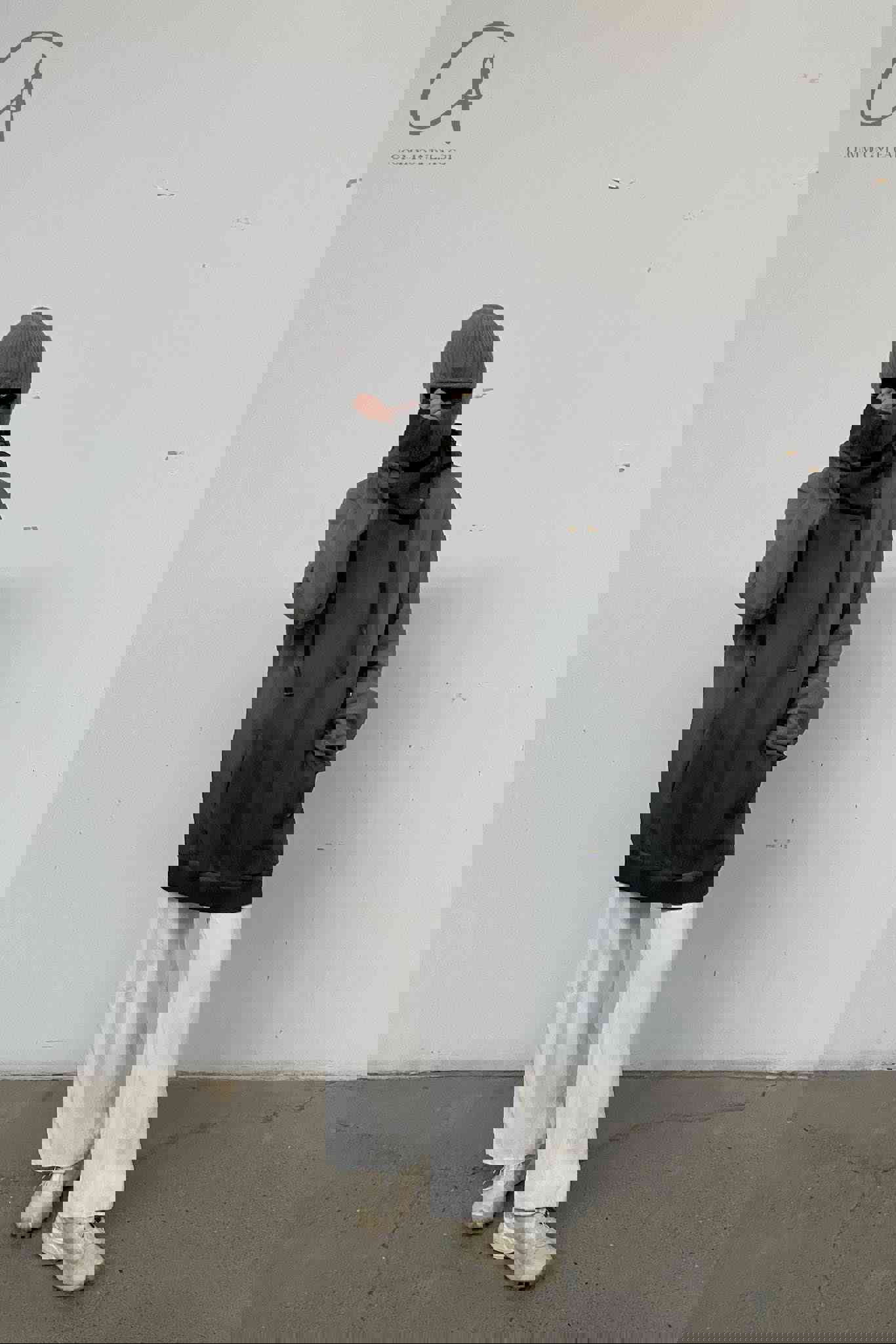 BORIS BIDJAN SABERI Dark Grey Hoodie - HOODY2 F099