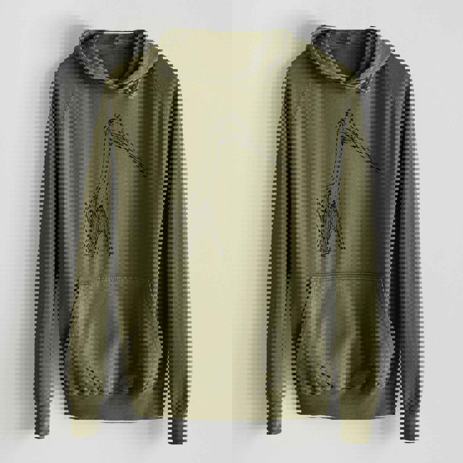 Quetzalcoatlus Northropi - Mid-Weight Unisex Vintage 100% Cotton Hoodie