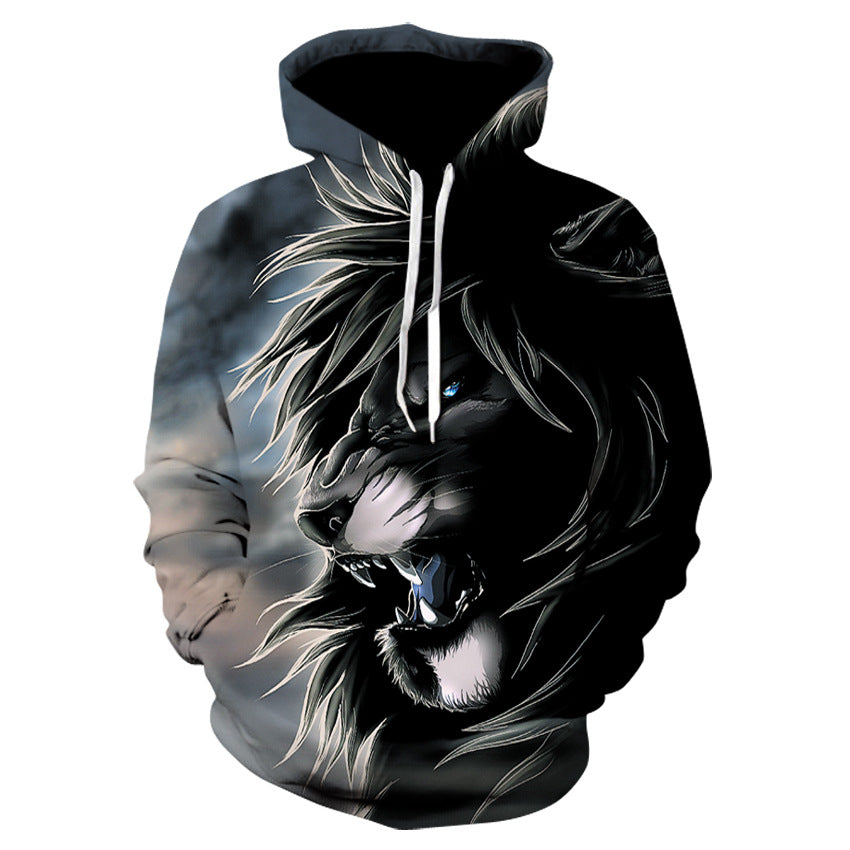 Customizable 3D Animal Print Hoodie - Multiple Colors & Sizes