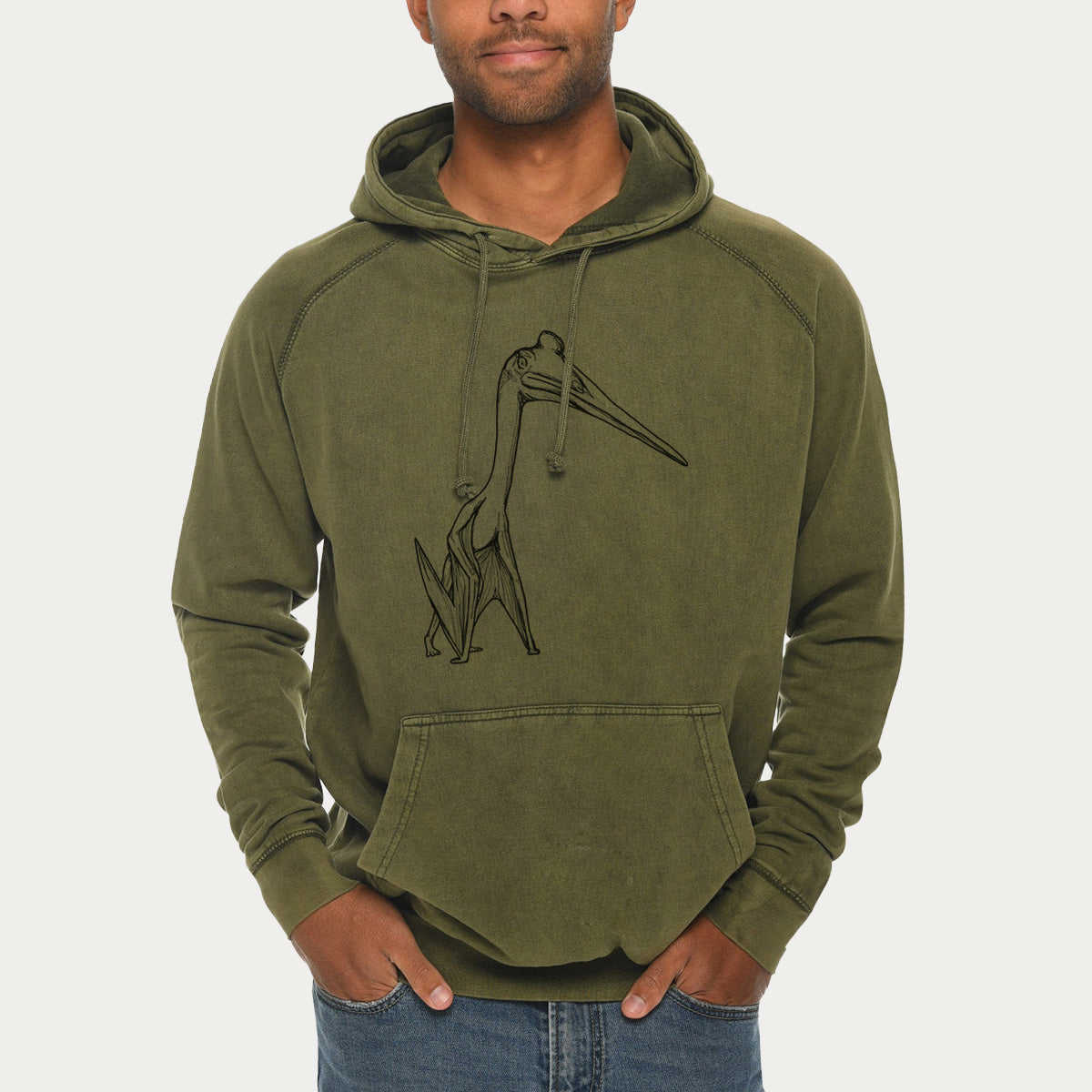 Quetzalcoatlus Northropi - Mid-Weight Unisex Vintage 100% Cotton Hoodie
