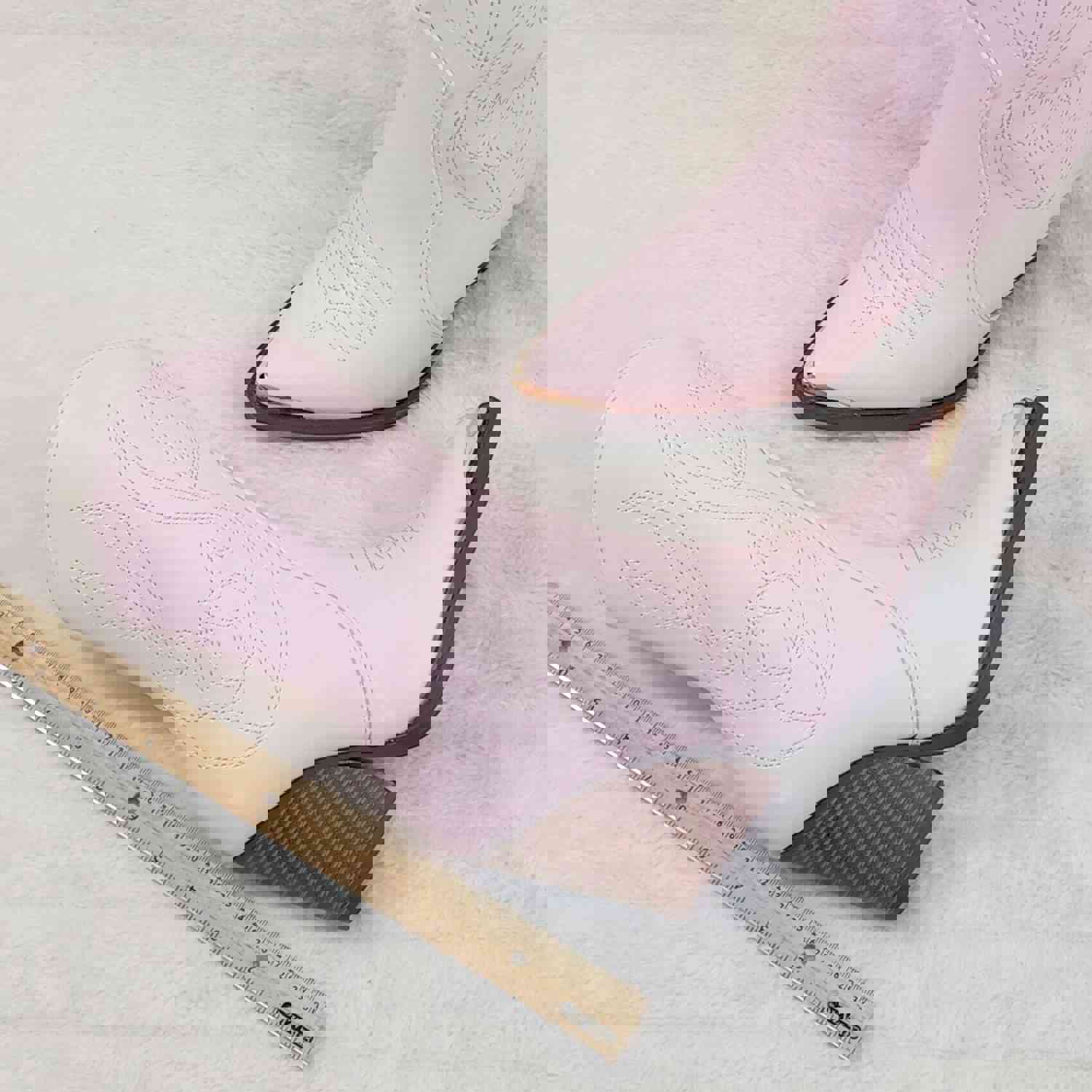 Tallas Pink Cowgirl Ankle Boots - Western Block Heels (US Sizes 7-11)