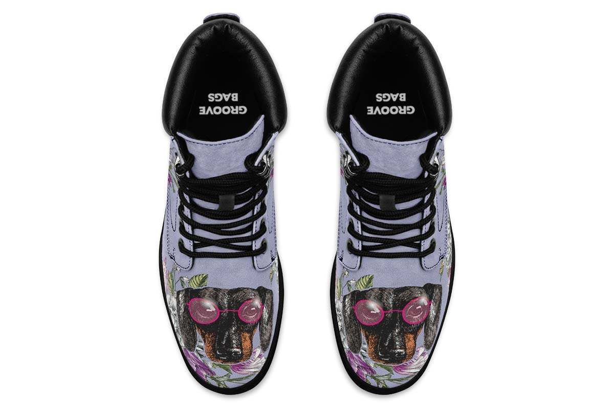 Floral Dachshund Classic Vibe Boots