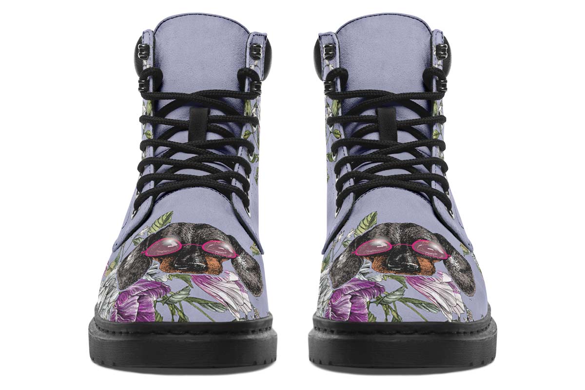 Floral Dachshund Classic Vibe Boots