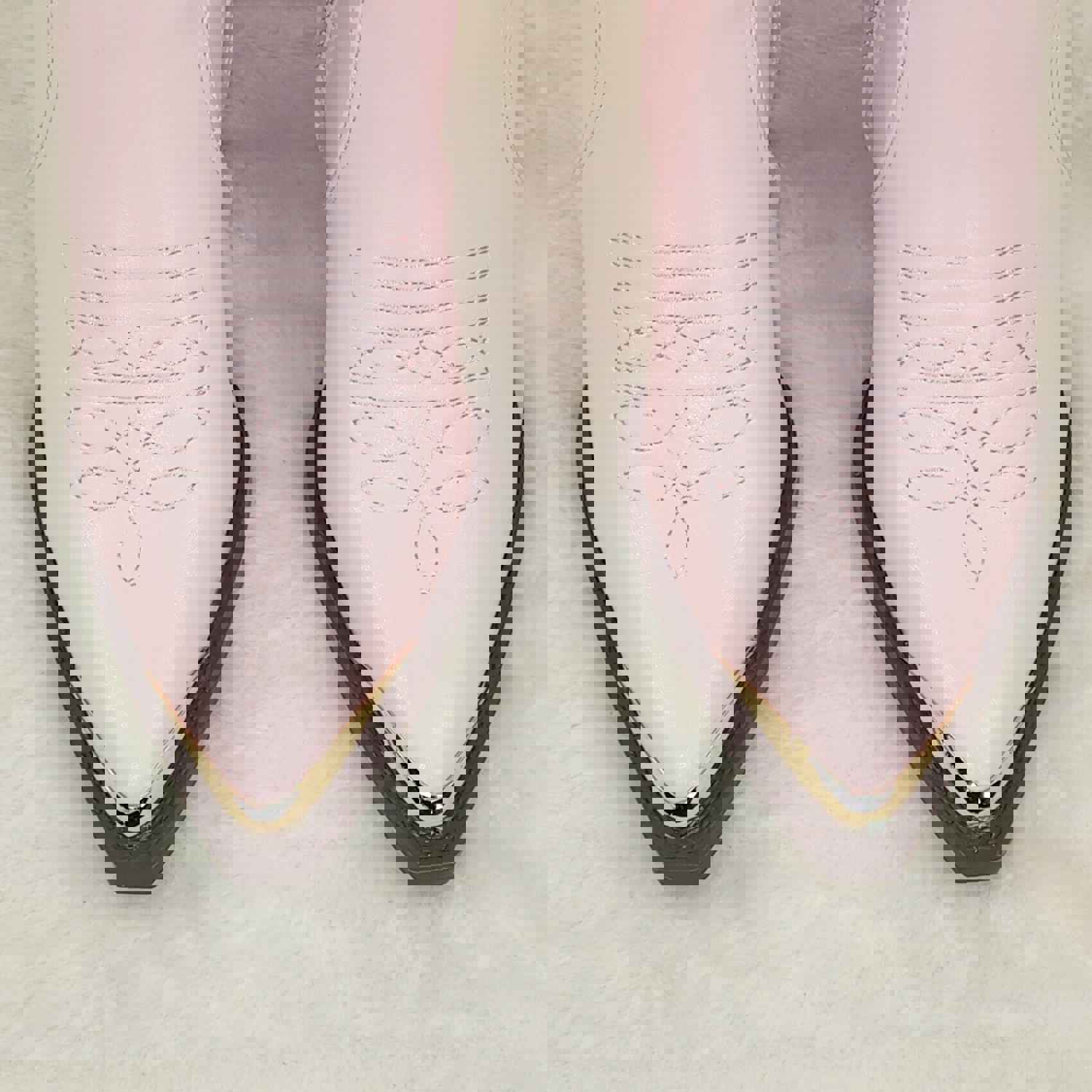 Tallas Pink Cowgirl Ankle Boots - Western Block Heels (US Sizes 7-11)