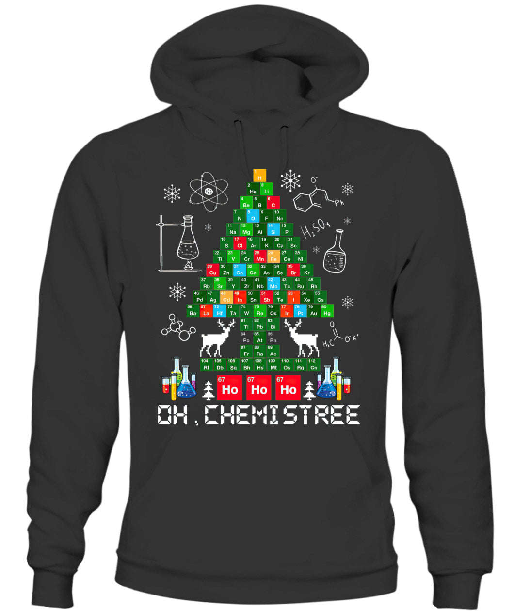 Funny Science Christmas Graphic T-Shirt - Unisex Cotton Apparel
