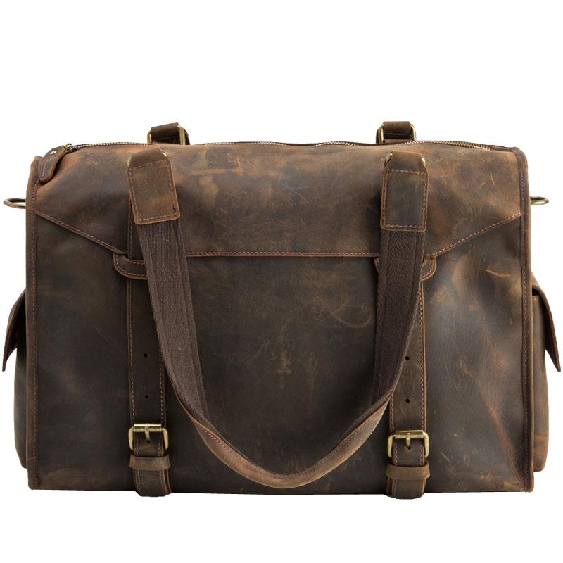 Cool Vintage Leather Men's Weekender Travel Shoulder Bag