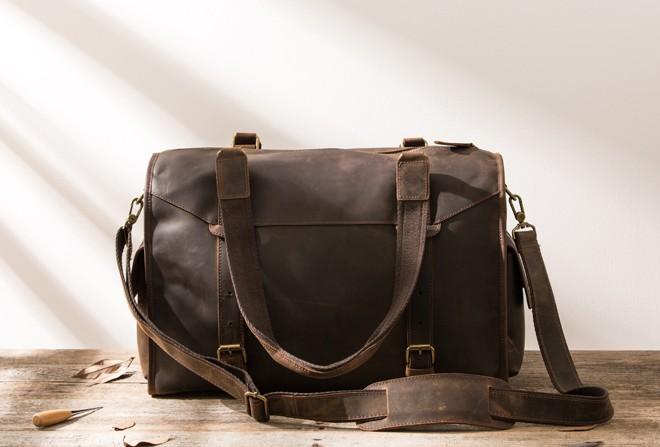 Cool Vintage Leather Men's Weekender Travel Shoulder Bag