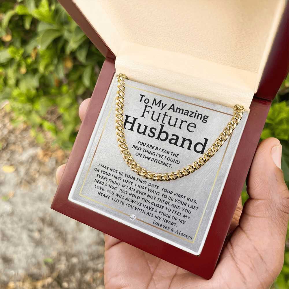 Romantic Cuban Necklace Gift for Future Husband - Special Occasions Jewelry