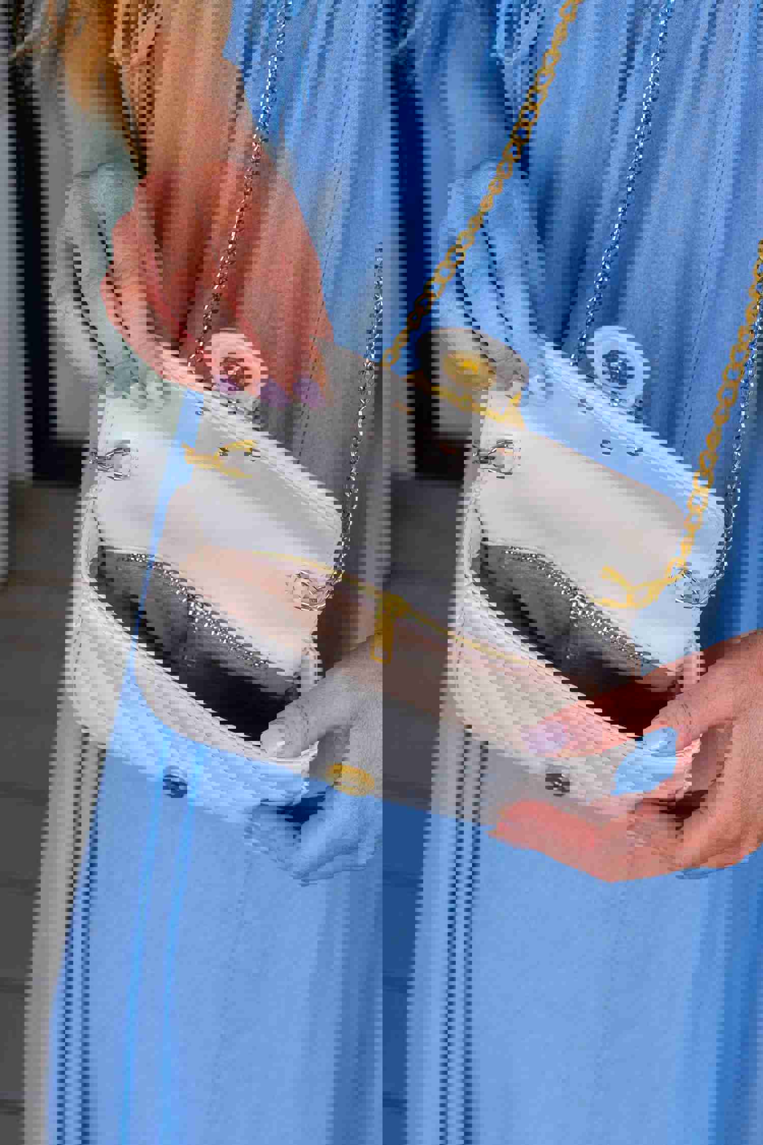 Classic Beauty Quilted Clutch in Ivory