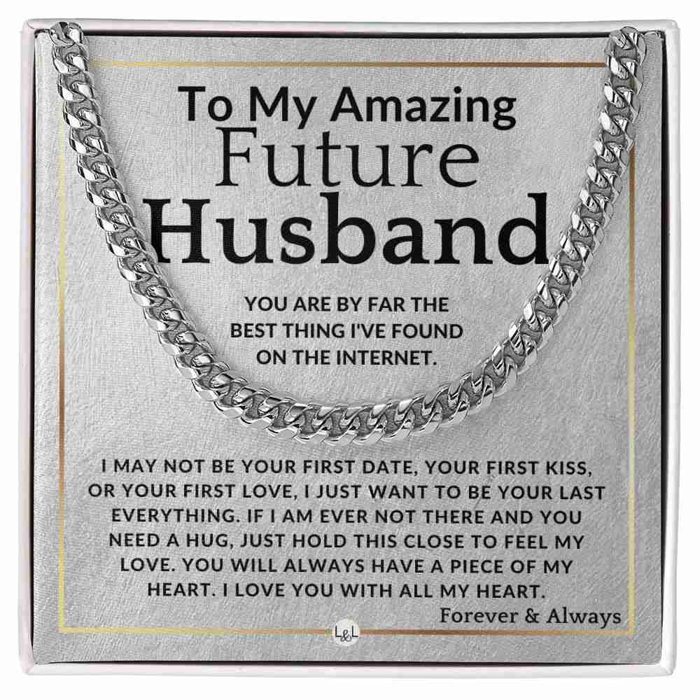 Romantic Cuban Necklace Gift for Future Husband - Special Occasions Jewelry