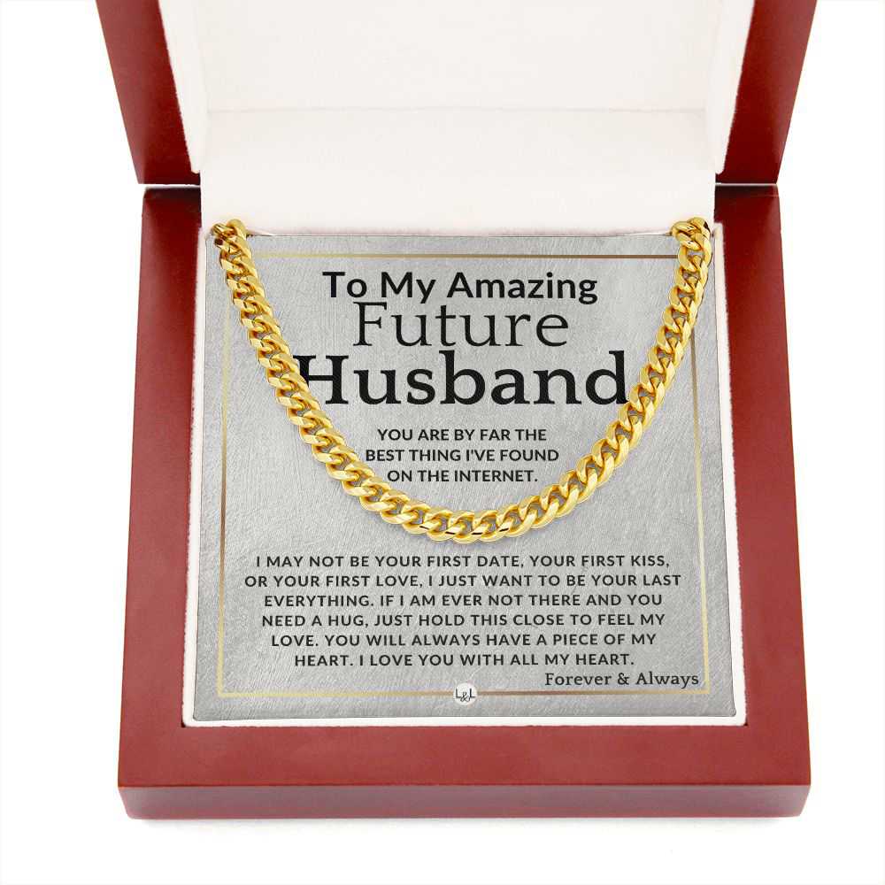 Romantic Cuban Necklace Gift for Future Husband - Special Occasions Jewelry