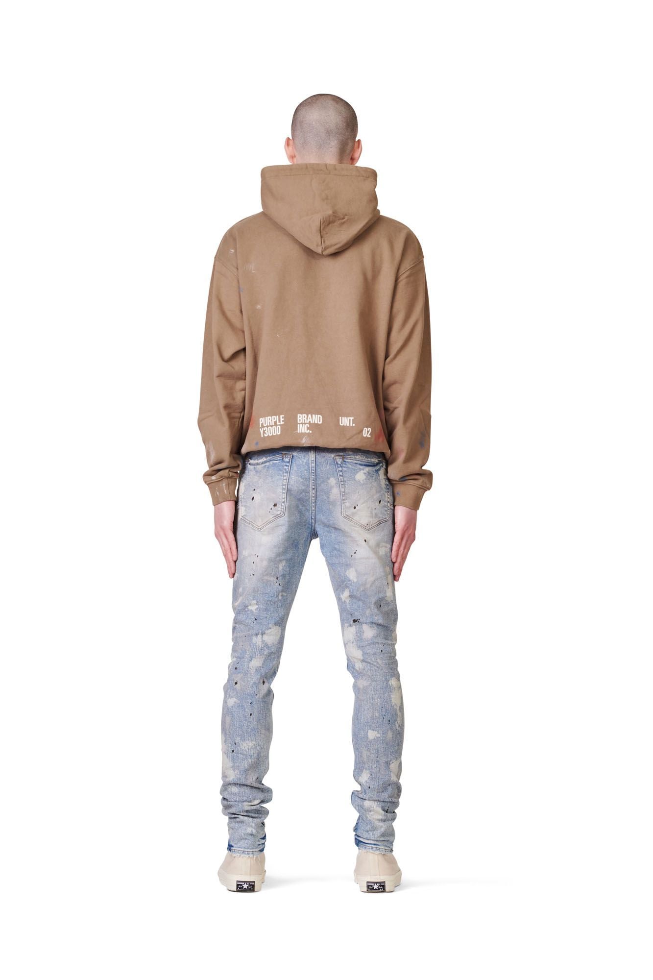 PURPLE BRAND ARTIFACT SILICON HOODIE - EARTH