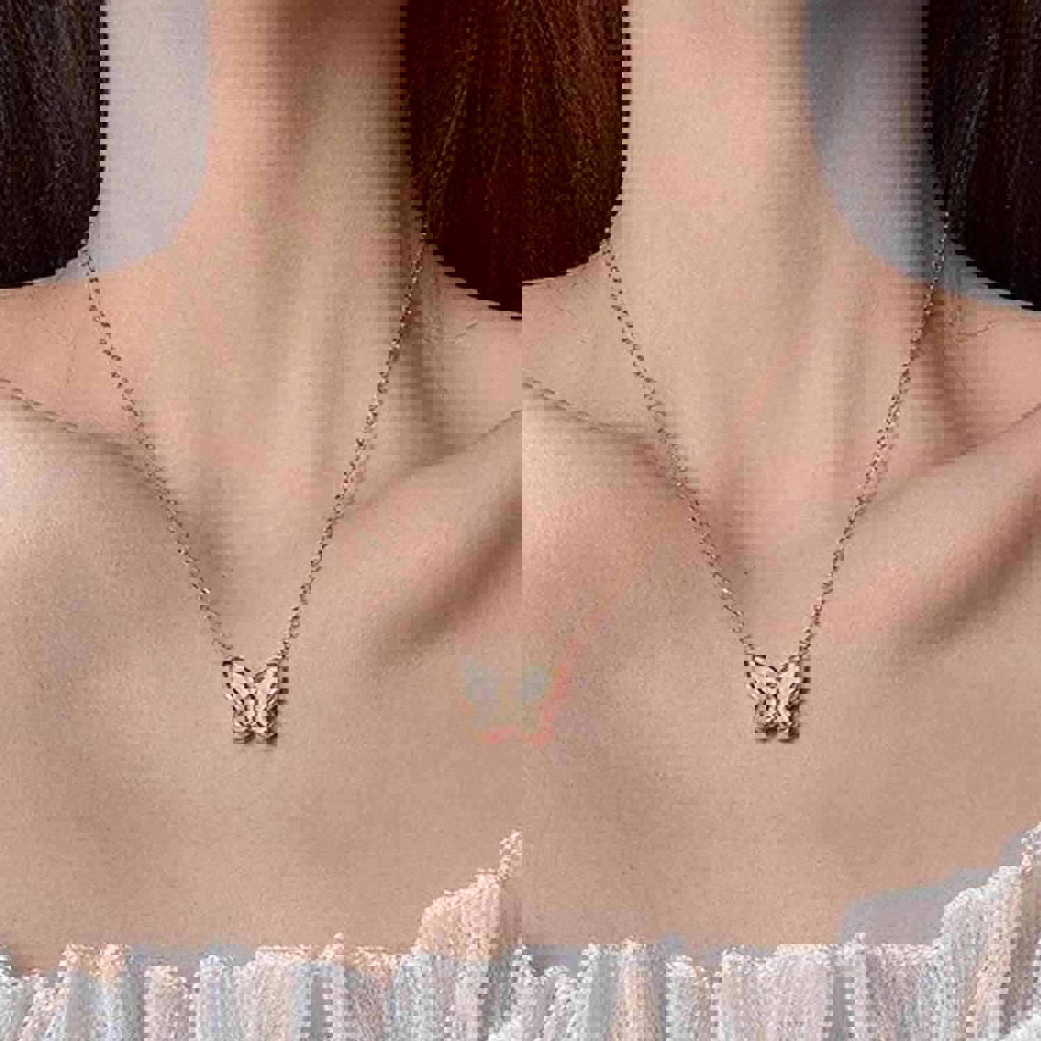 Katie Butterfly Necklace - Elegant Symbol of Transformation