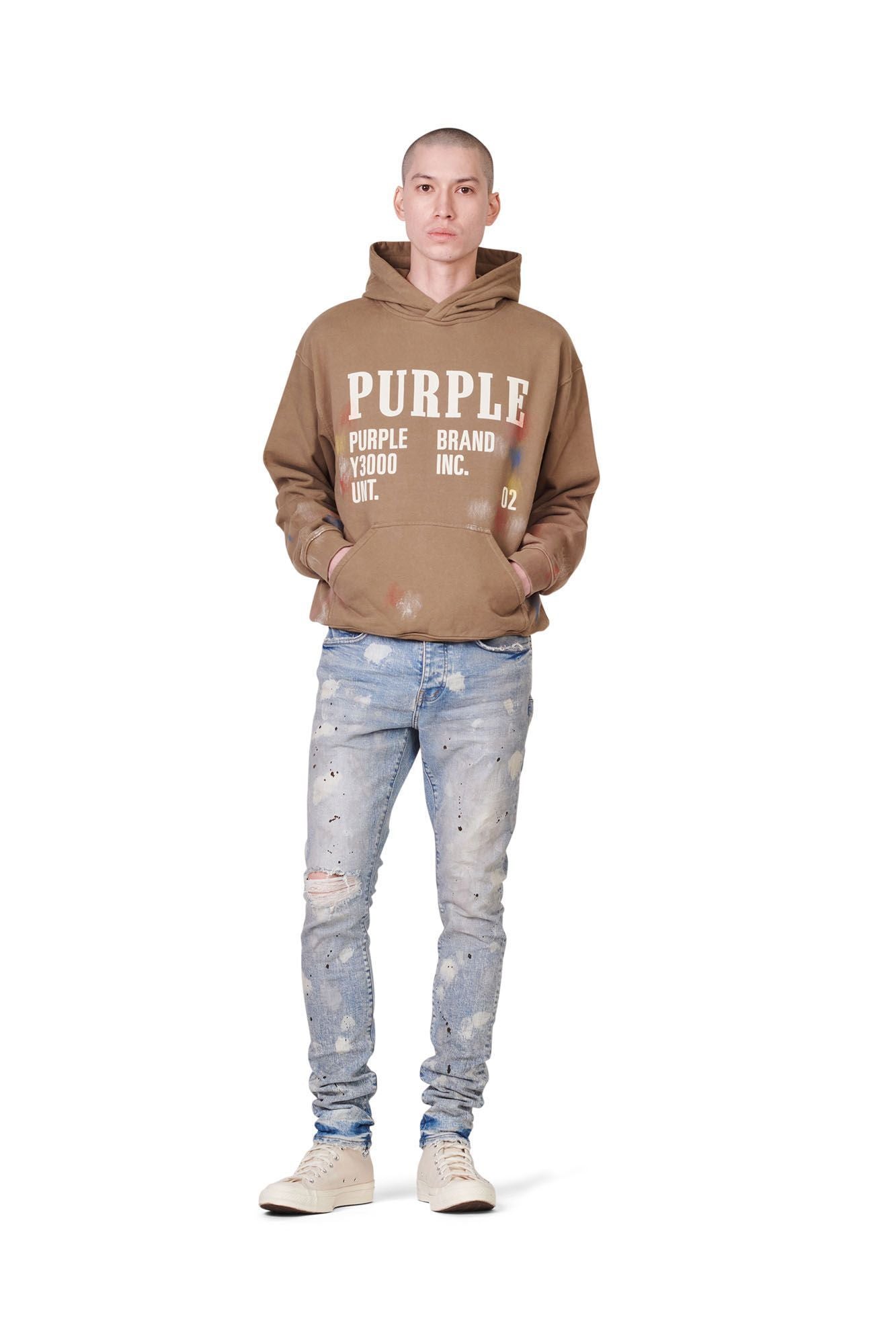 PURPLE BRAND ARTIFACT SILICON HOODIE - EARTH