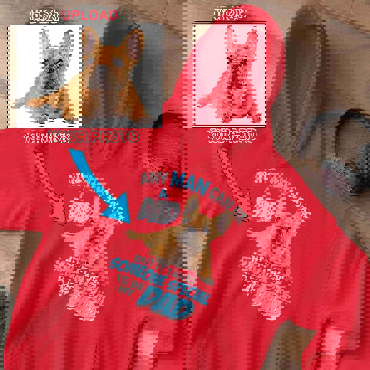 Custom Unisex Hoodie with Your Dog's Photo Printed On It