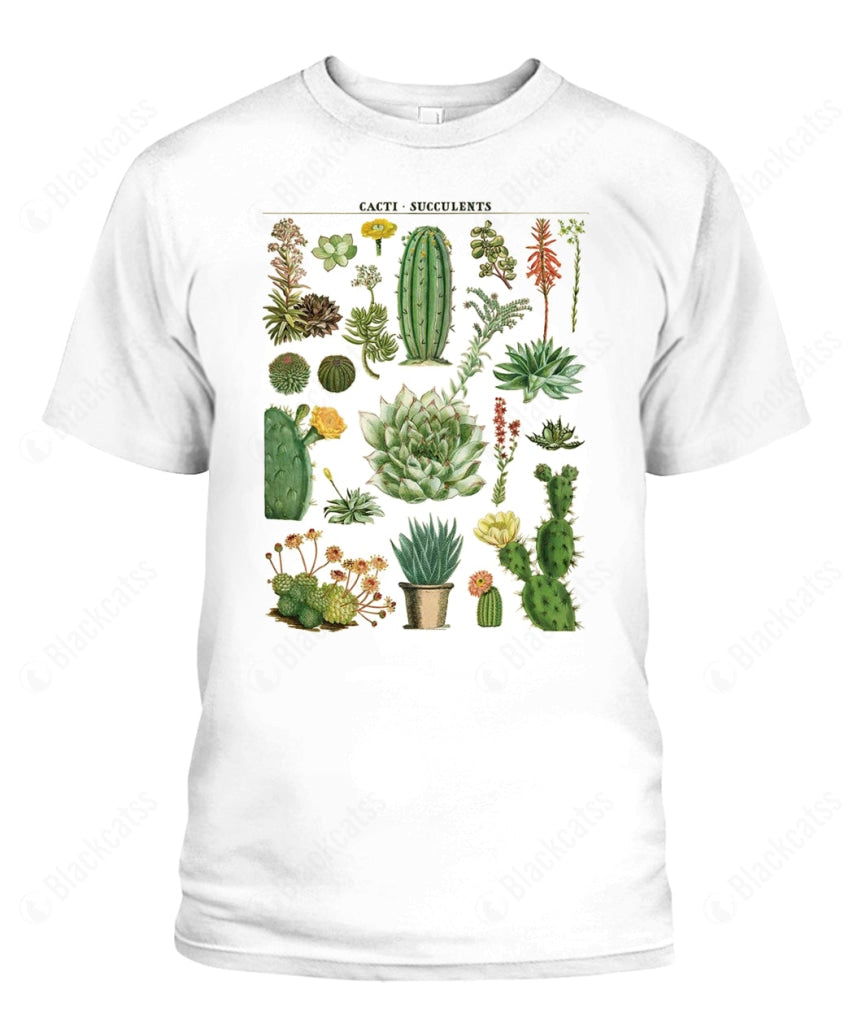 Custom Cactus Succulents Floral Graphic Unisex T-Shirt