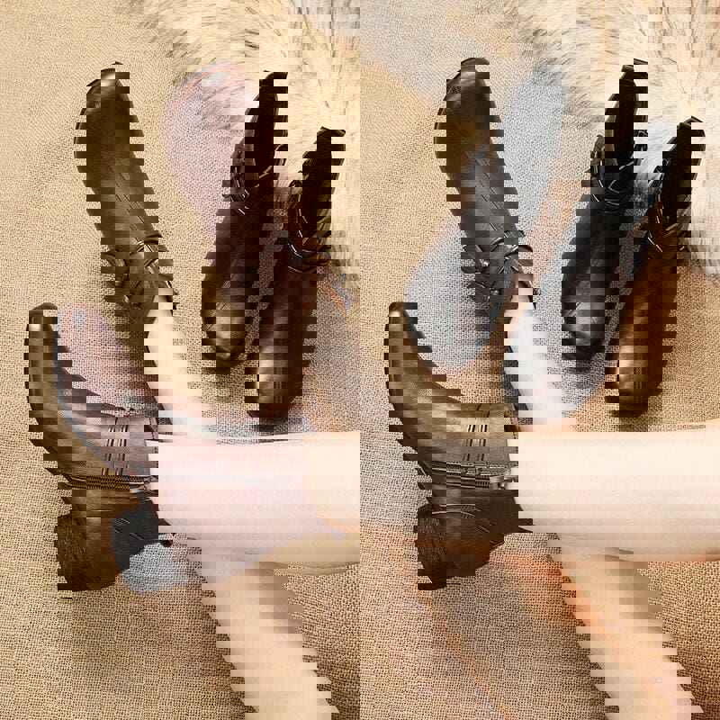 Handmade Genuine Leather Women's Winter Boots with Fringe Detail