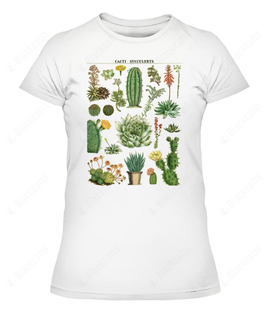 Custom Cactus Succulents Floral Graphic Unisex T-Shirt