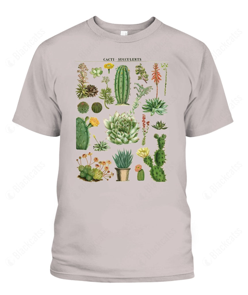 Custom Cactus Succulents Floral Graphic Unisex T-Shirt