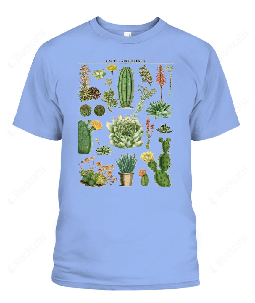 Custom Cactus Succulents Floral Graphic Unisex T-Shirt