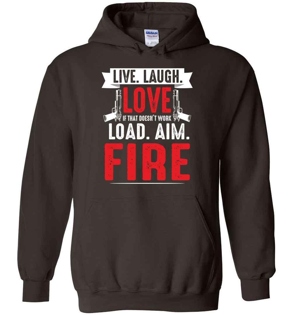 Live. Laugh. Love... Mens Hoodie - Premium Quality Gun Lover's Sweatshirt