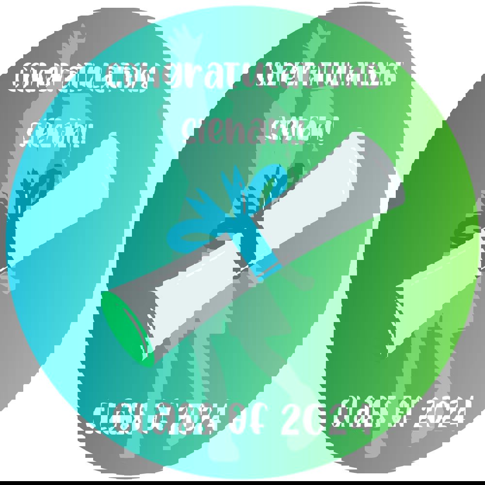Custom Graduation Party Sticker Bundle - Gradient Design
