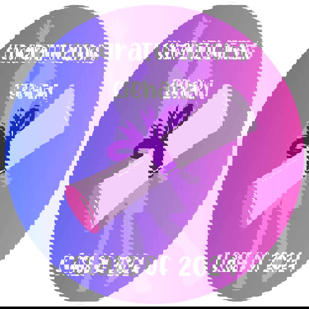 Custom Graduation Party Sticker Bundle - Gradient Design